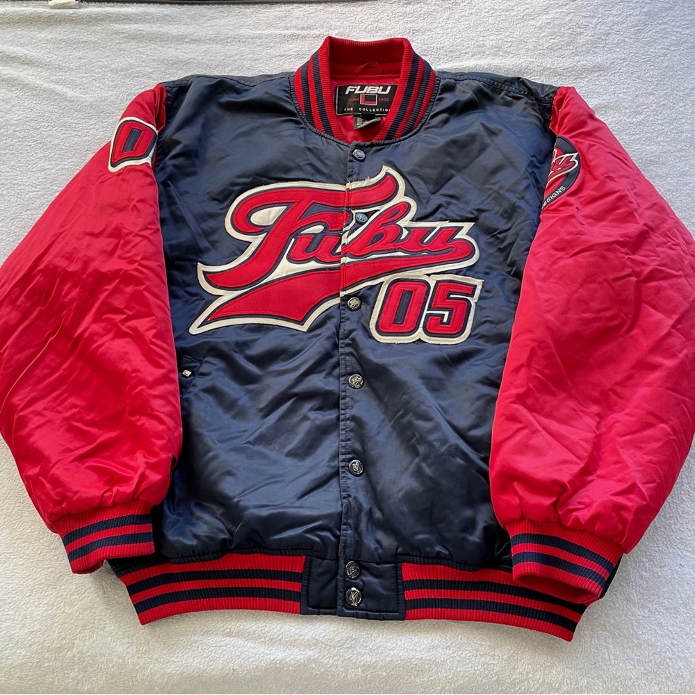 FUBU Vintage Varsity Bomber Jacket